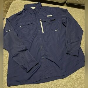 Realtree Fishing Shirt Men’s Size XL Blue Long Sleeve Lightweight Pre-Owmed